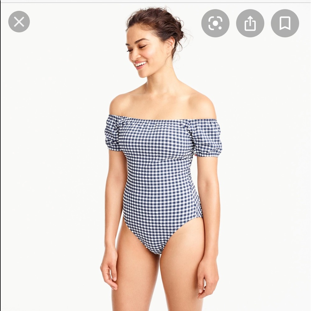 NEW J Crew off shoulder swimsuit 0